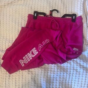 Hot pink Nike air jogger sweatpants